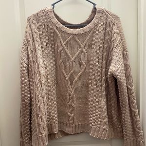 Light Pink Cropped Sweater